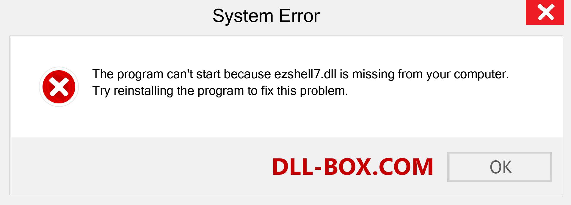  ezshell7.dll file is missing?. Download for Windows 7, 8, 10 - Fix  ezshell7 dll Missing Error on Windows, photos, images